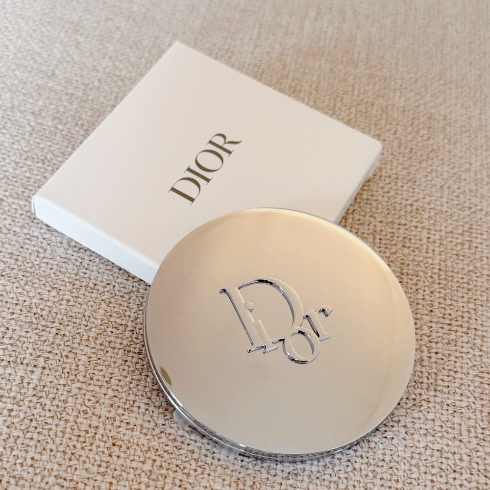 Dior Silver Metal Makeup Compact Mirror